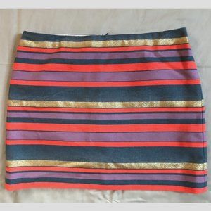 J. Crew Striped Mini Pencil Skirt